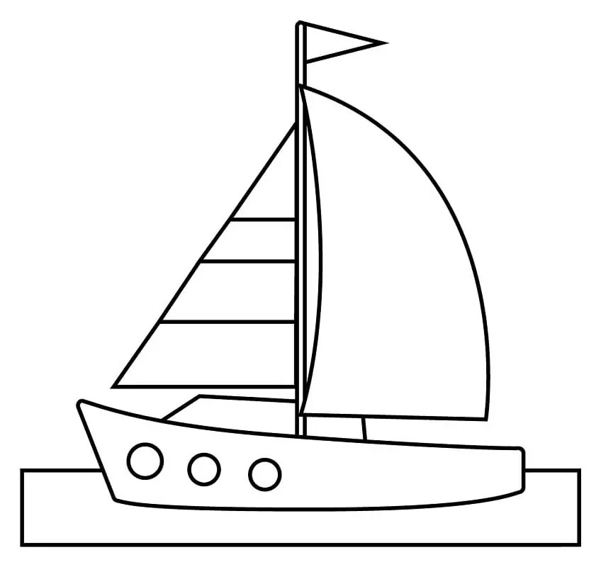 Zeichne Segelschiff