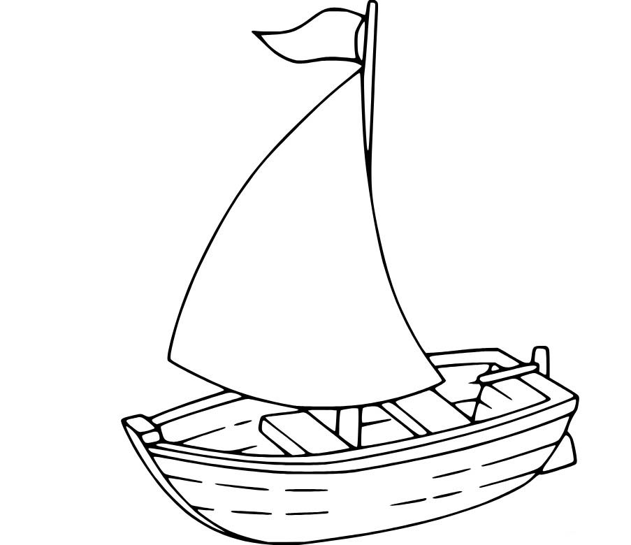 Zeichne Segelschiff druckbare basisch