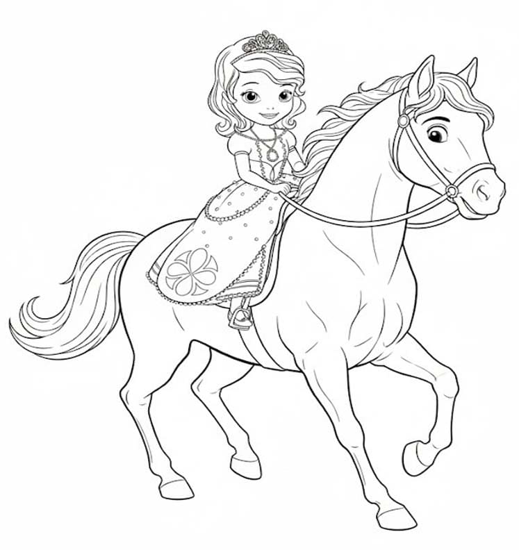 Zeichne Sofia die Erste druckbare