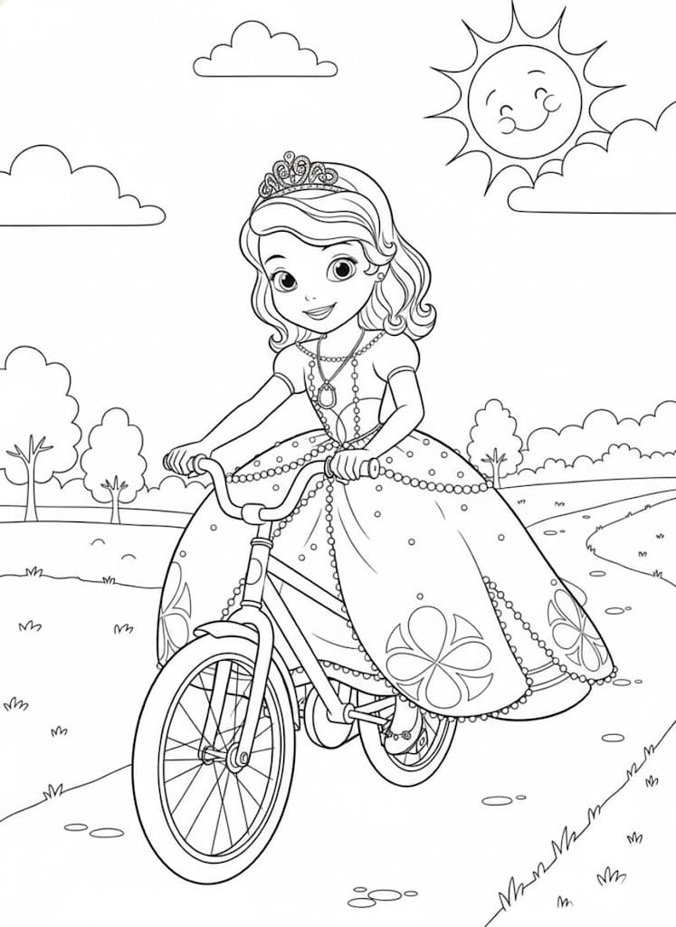 Zeichne Sofia die Erste kostenlos