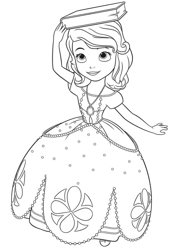 Zeichne Sofia die Erste kostenlos schlicht