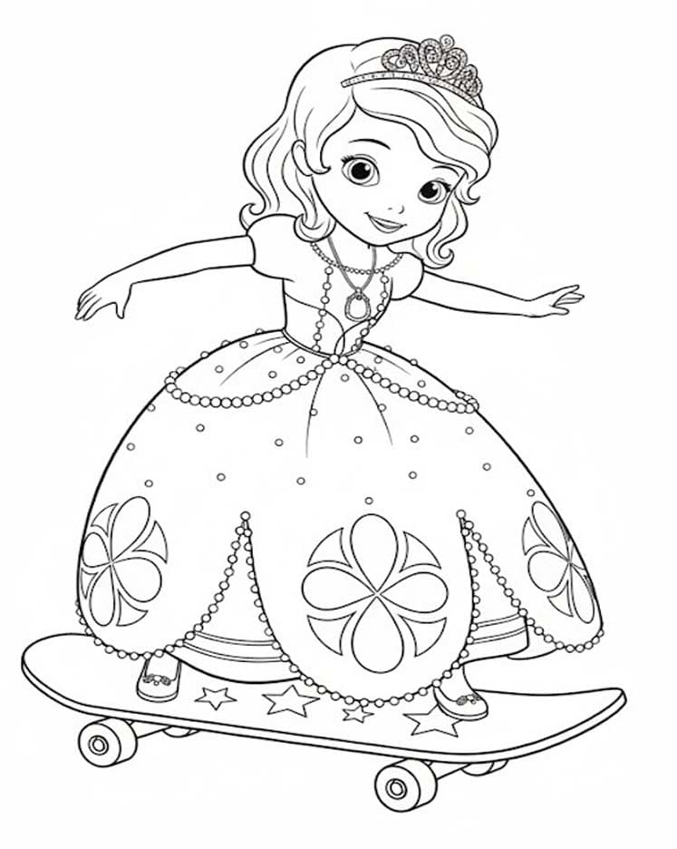 Zeichne Sofia die Erste schlicht