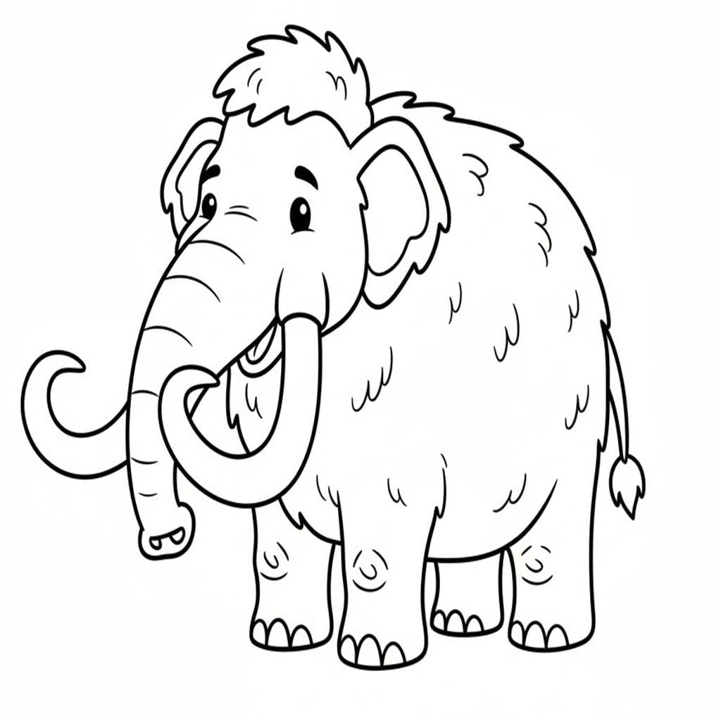 Zeichne Mammut kostenlos druckbare