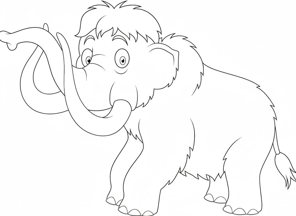 Zeichne Mammut kostenlos