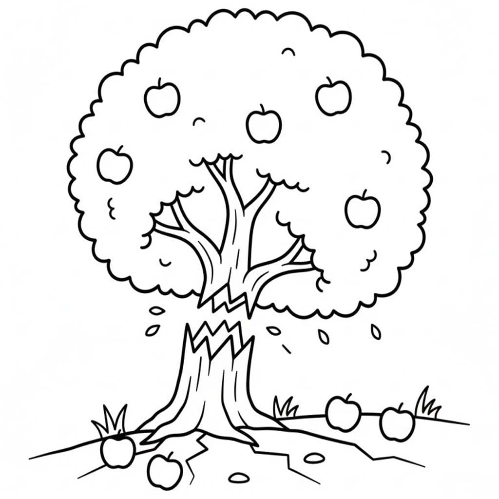 Apfelbaum druckbare schlicht