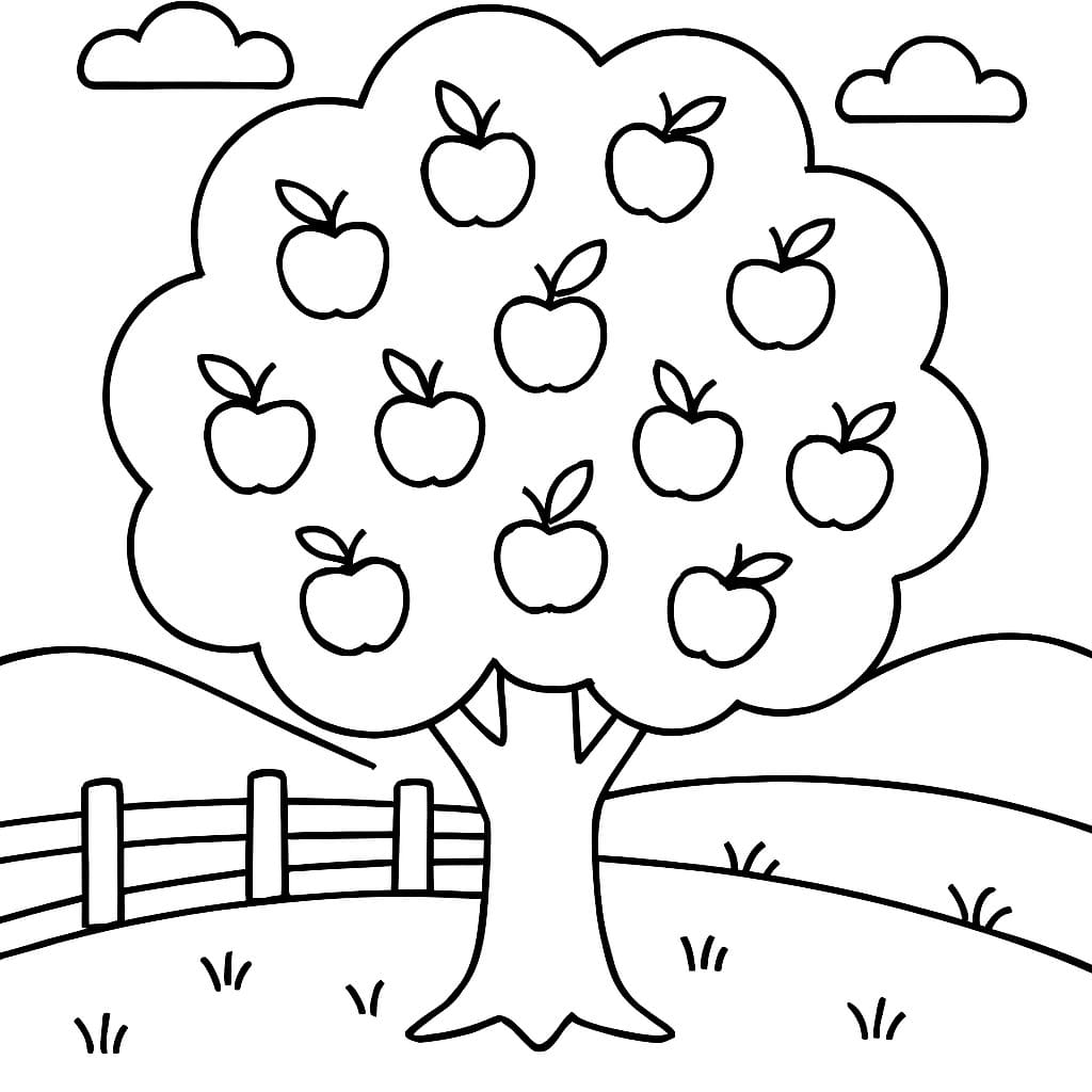 Apfelbaum kostenlos druckbare einfach