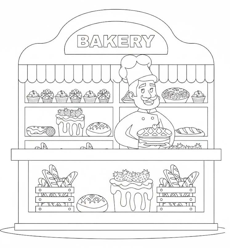 Bäckerei druckbare basisch