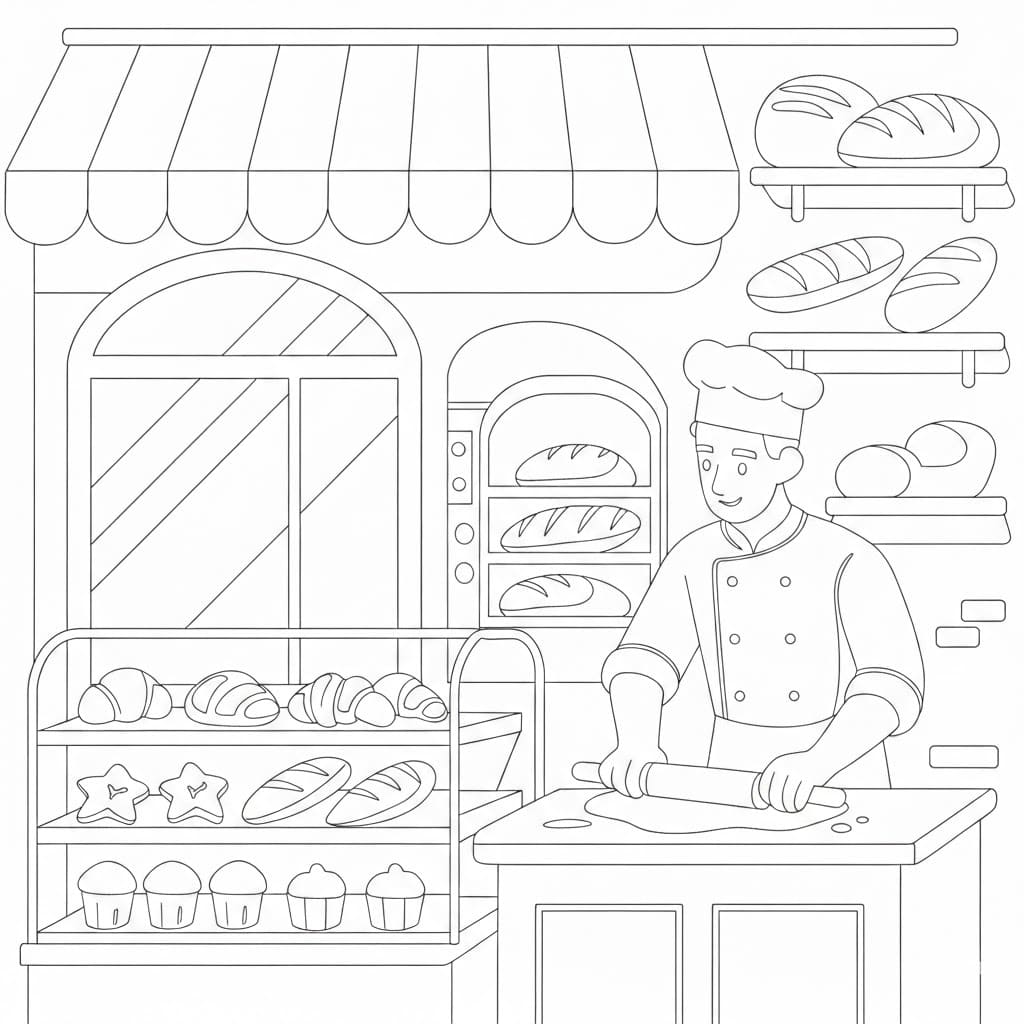 Bäckerei druckbare für Kinder
