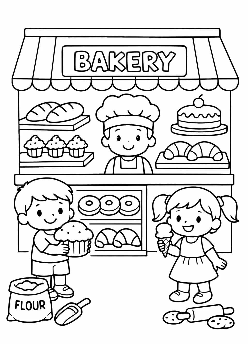 Bäckerei kostenlos schlicht