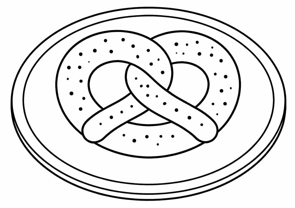 Brezel druckbare schlicht