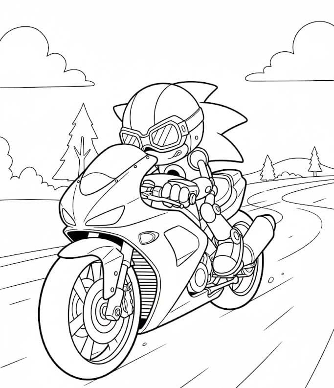 Kostenlos druckbare Metal Sonic