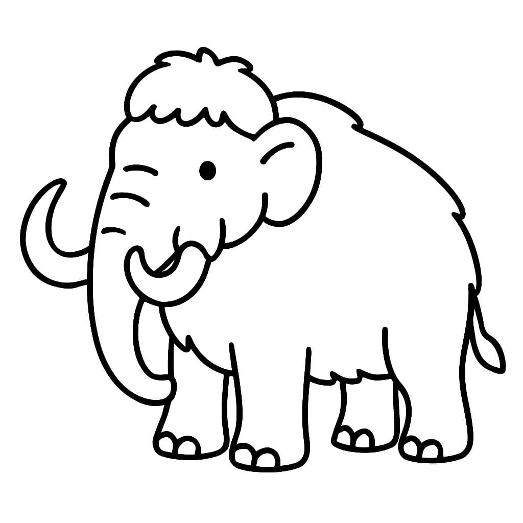 Mammut druckbare für Kinder