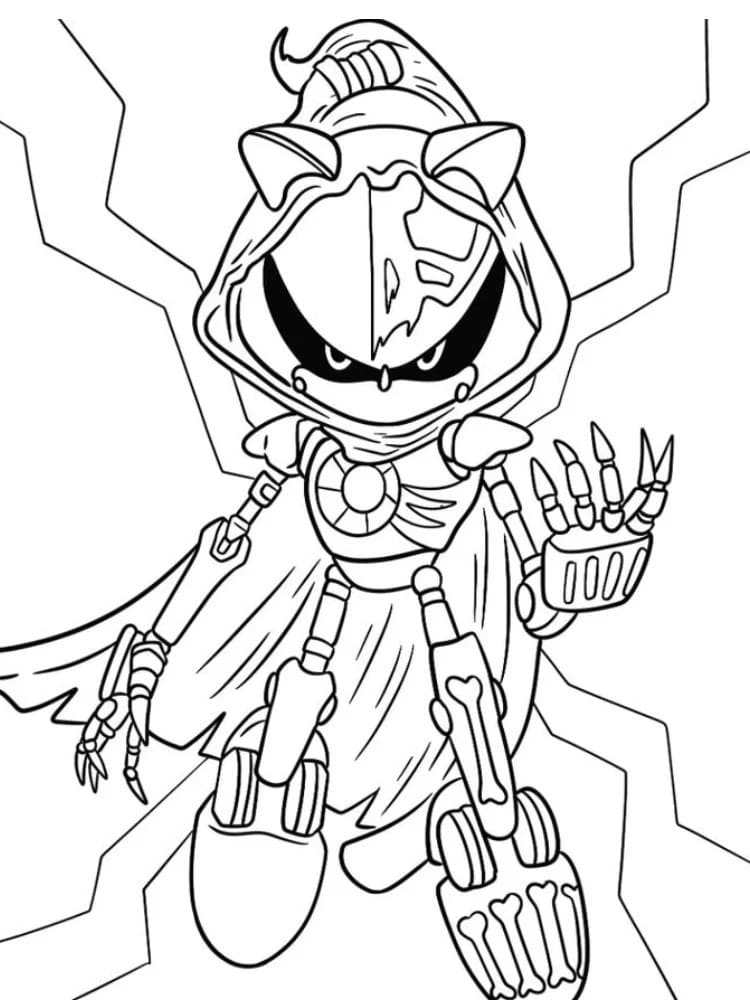 Metal Sonic zum Ausdrucken für Kinder