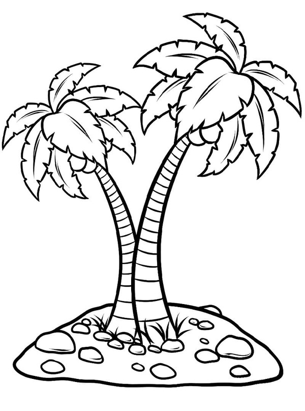 Palme kostenlos druckbare schlicht