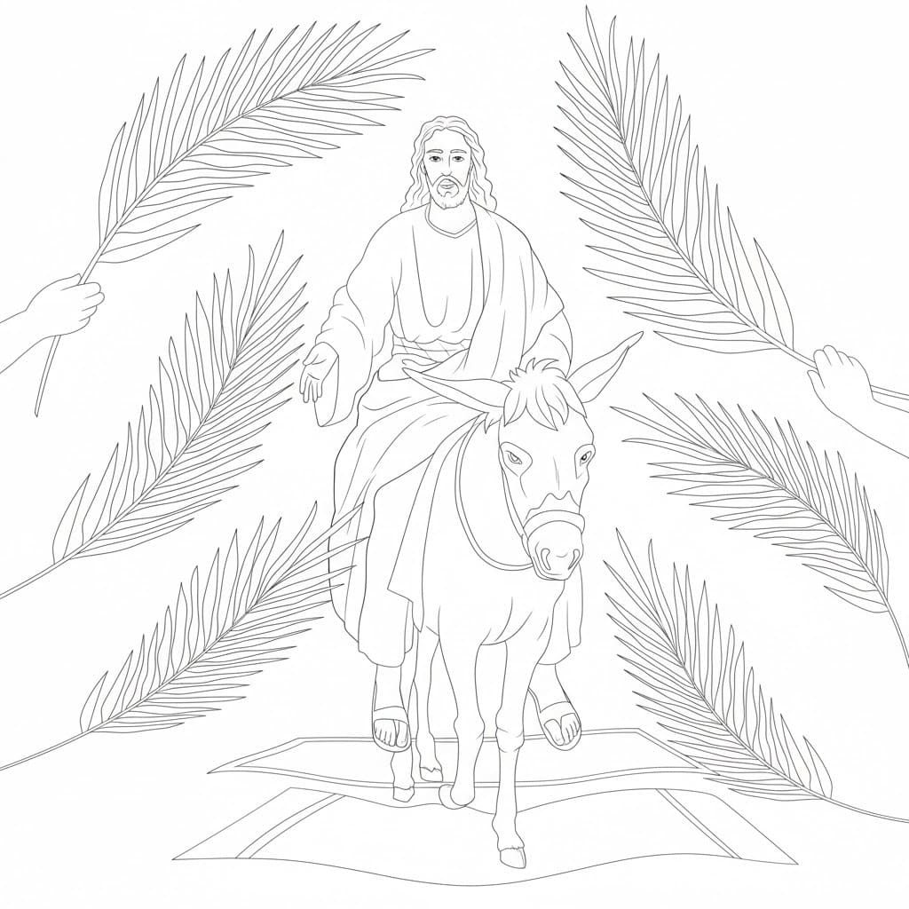 Palmsonntag druckbare einfach