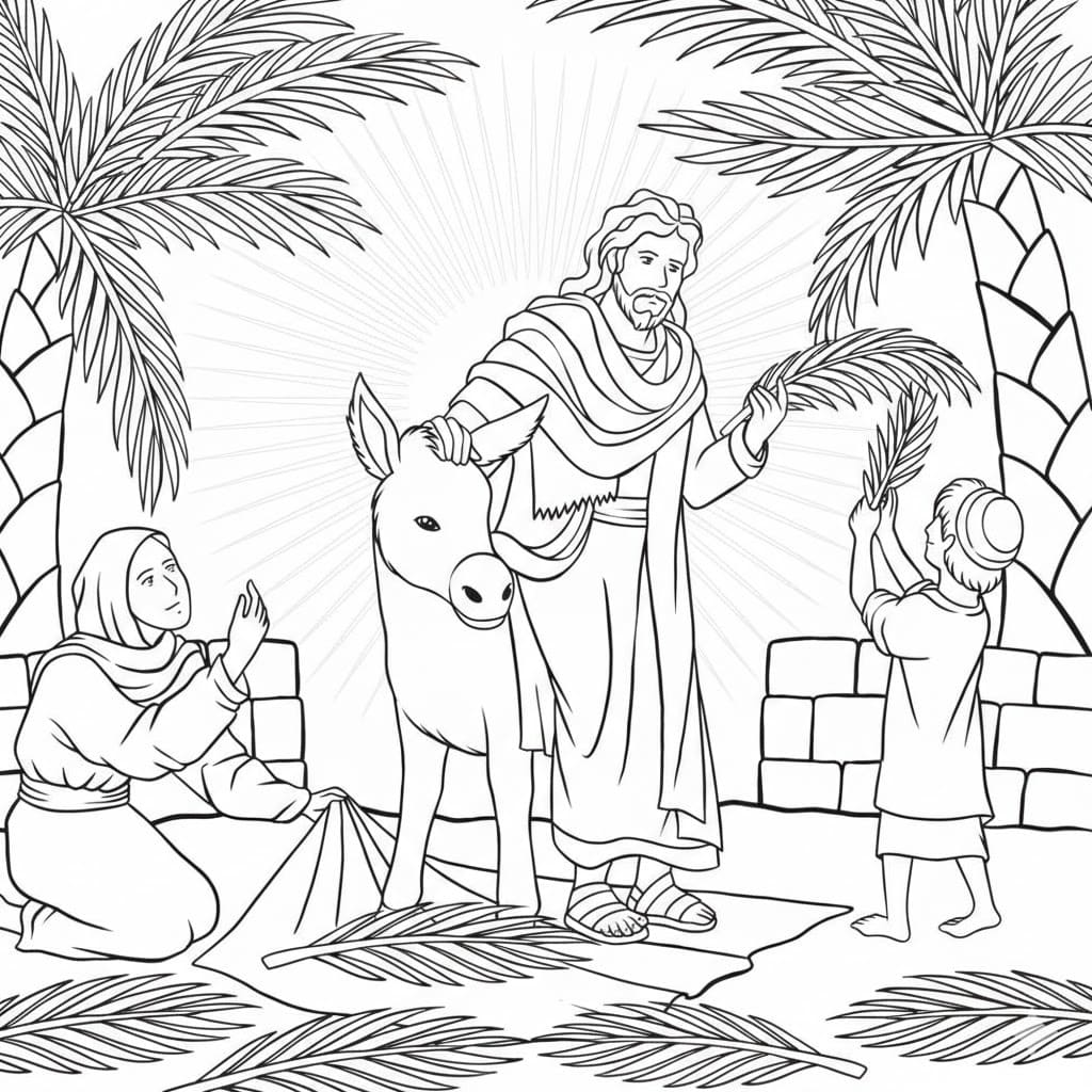 Palmsonntag kostenlos druckbare für Kinder