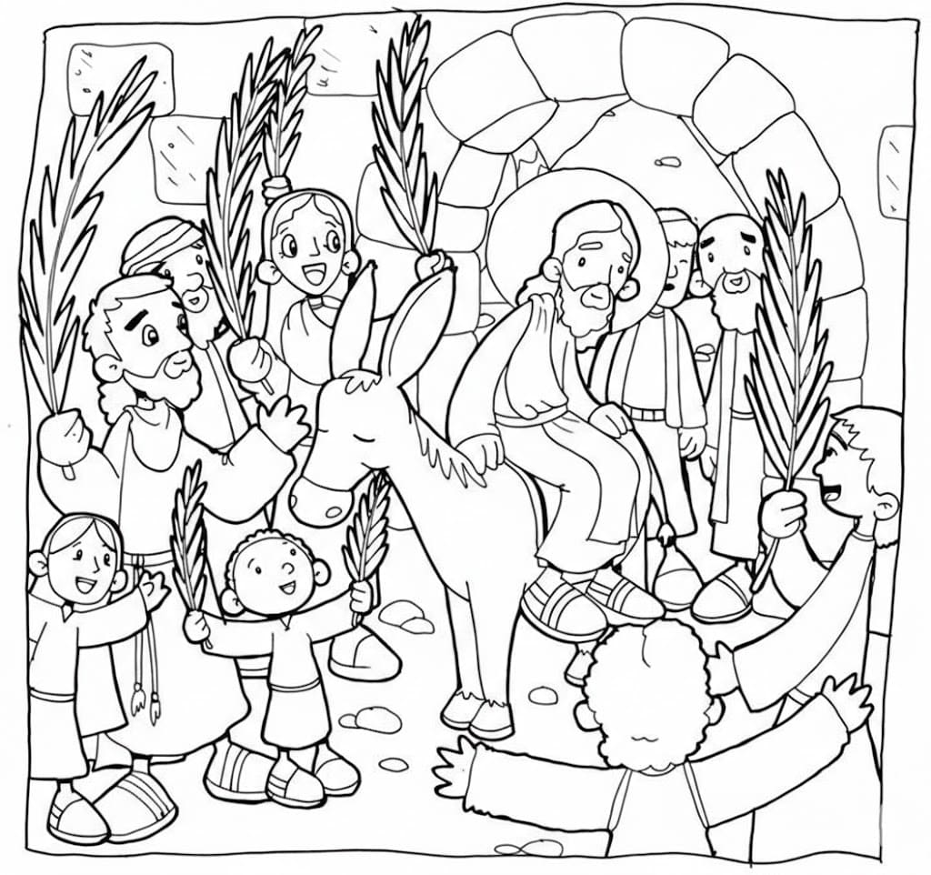 Palmsonntag zum Ausdrucken für Kinder