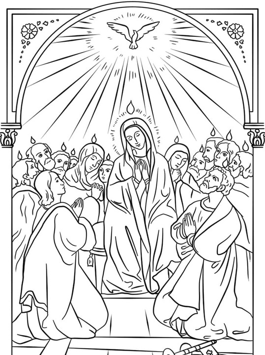 Pfingsten druckbare schlicht