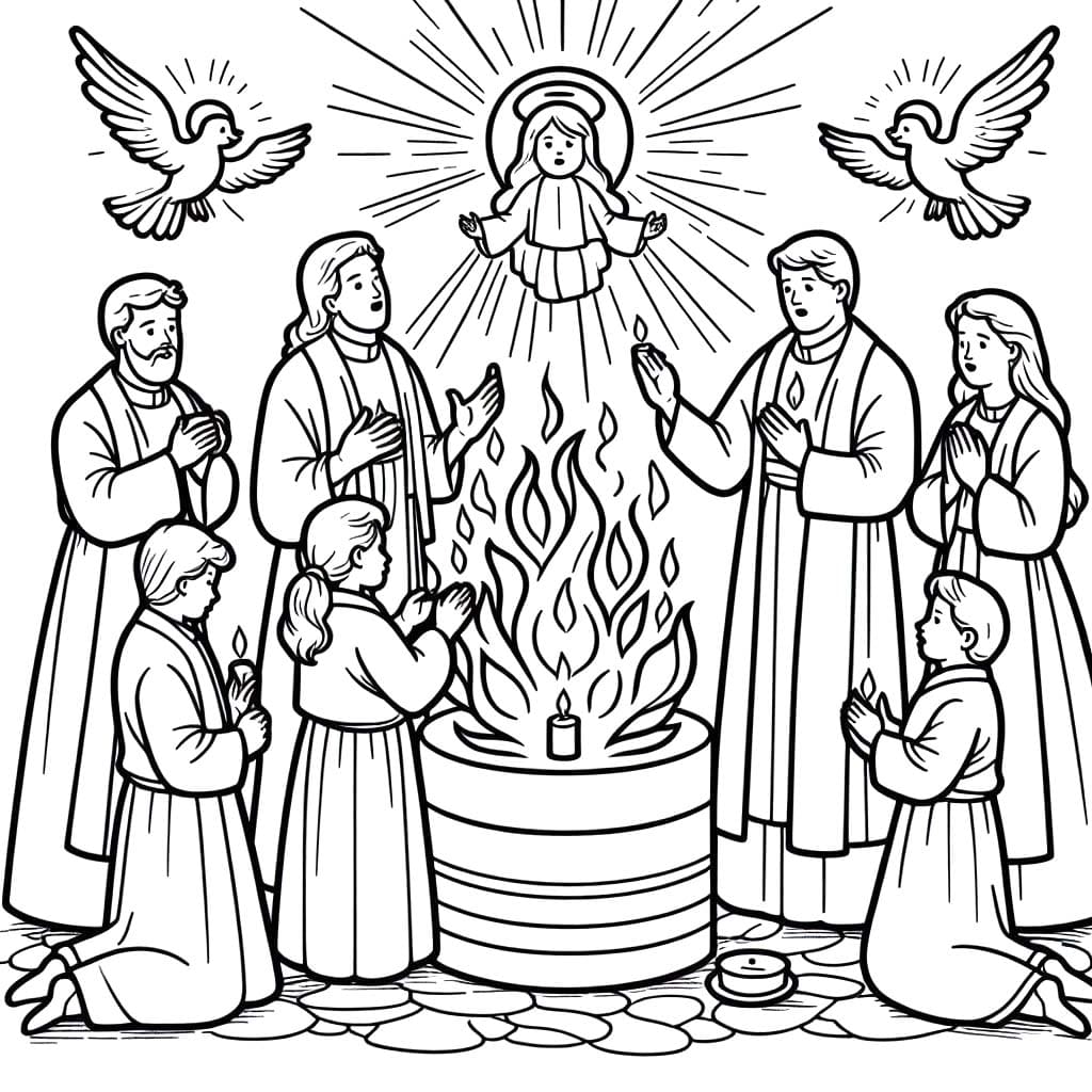 Pfingsten kostenlose druckbare einfach