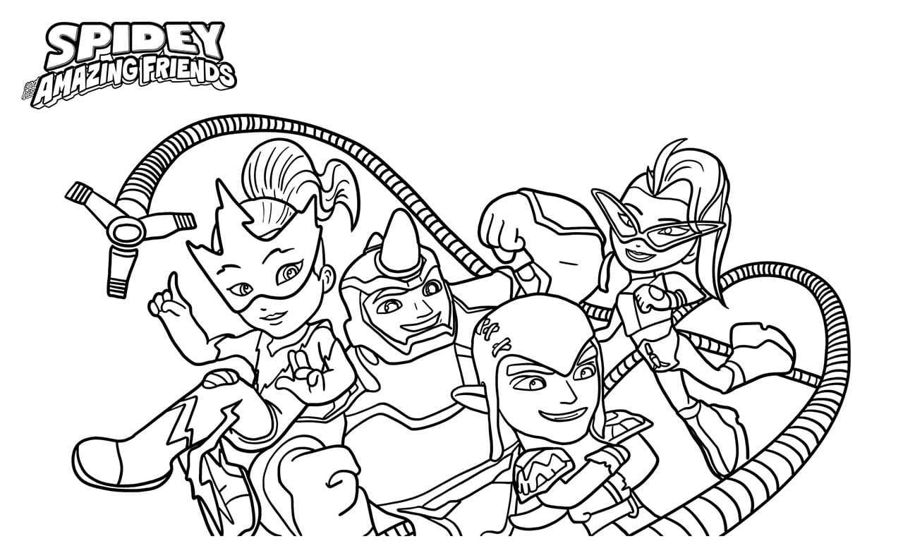 Spidey und seine Super-Freunde zum Ausdrucken für Kinder