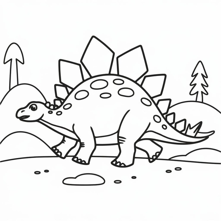 Stegosaurus kostenlos für Kinder