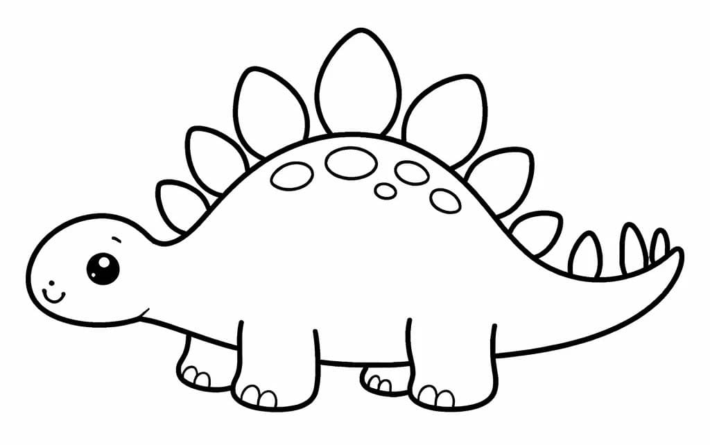 Stegosaurus kostenlos schlicht