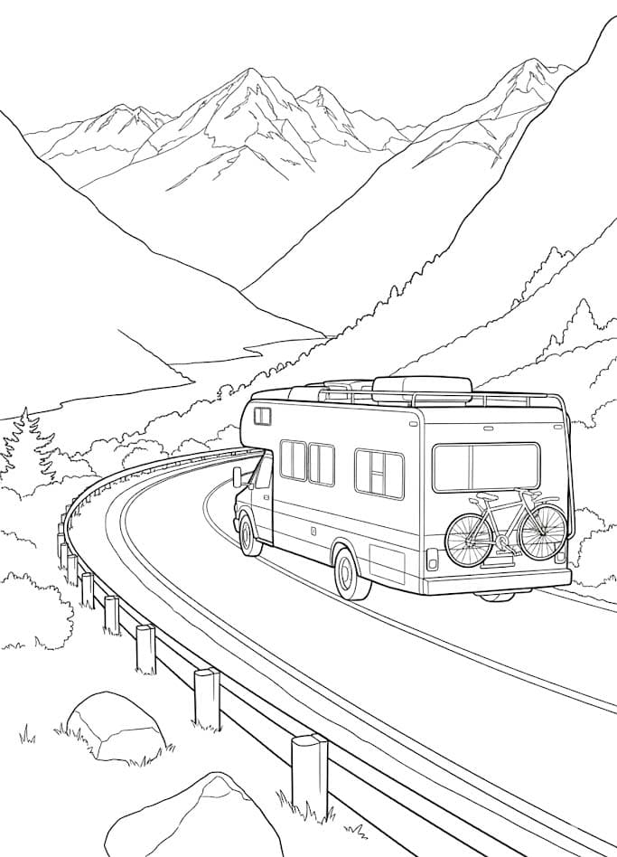 Wohnmobil kostenlos druckbare schlicht