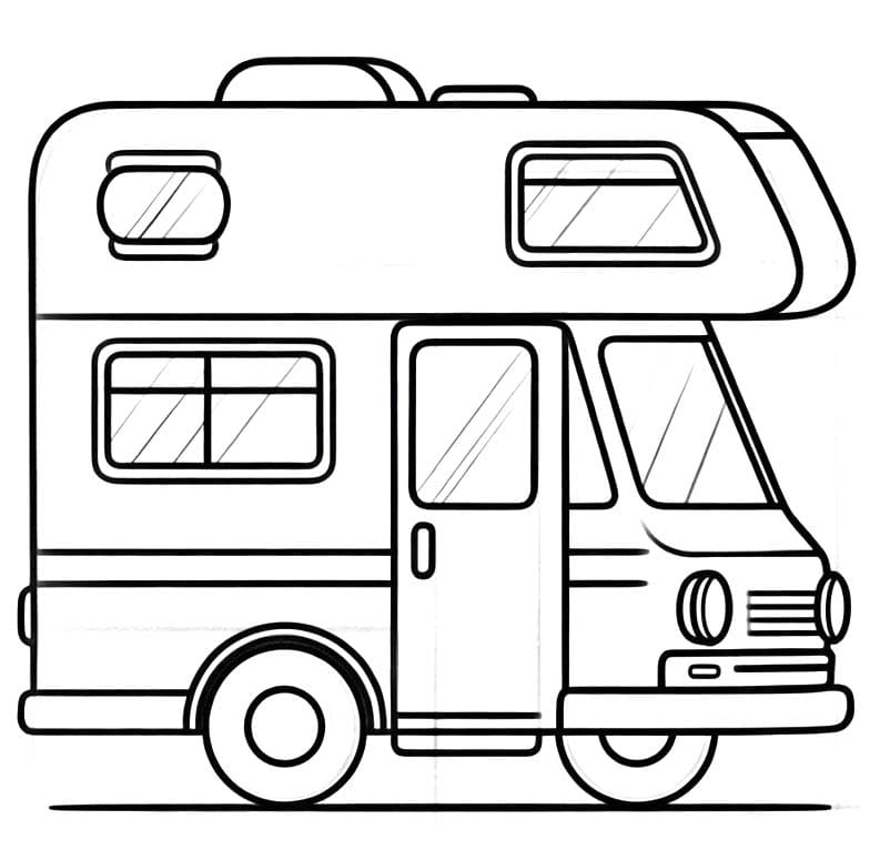 Wohnmobil zum Ausdrucken für Kinder