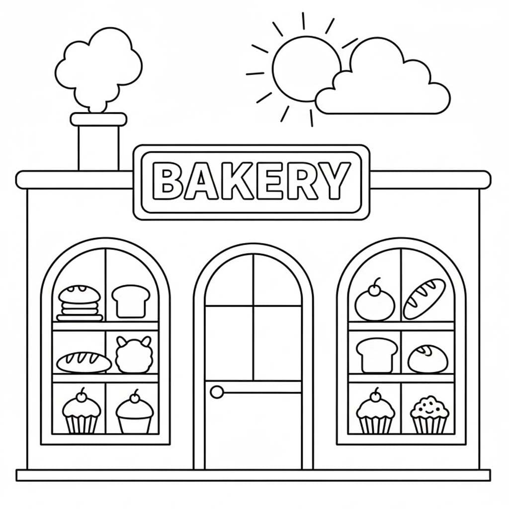 Zeichne Bäckerei kostenlos basisch