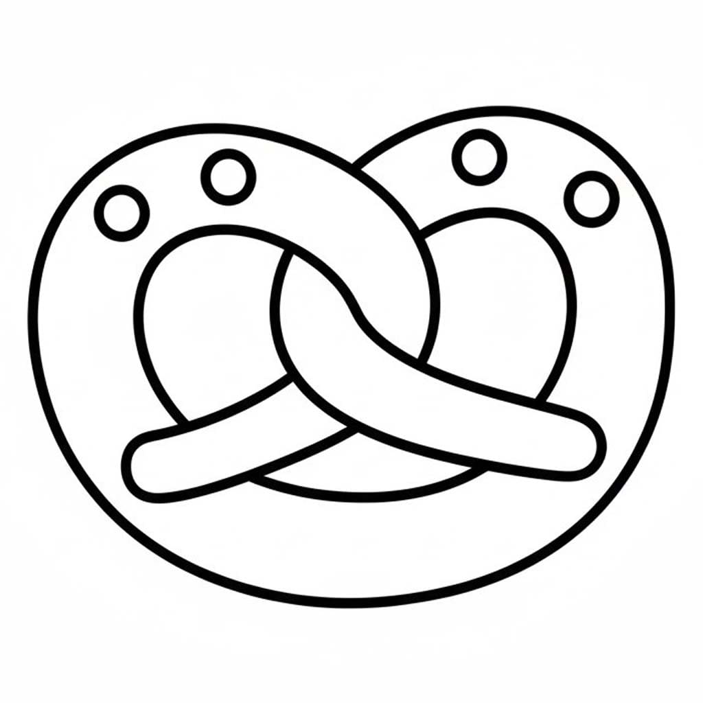 Zeichne Brezel druckbare für Kinder
