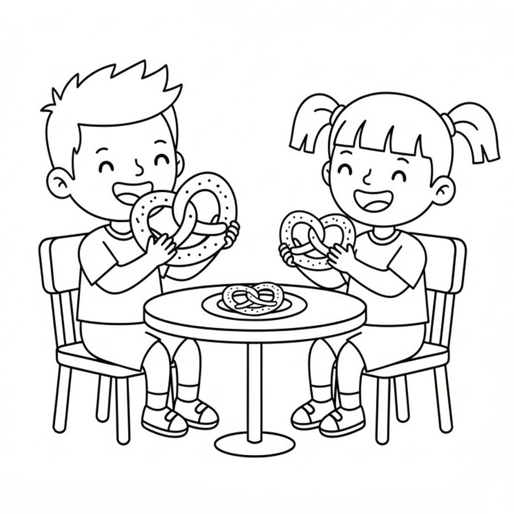 Zeichne Brezel einfach