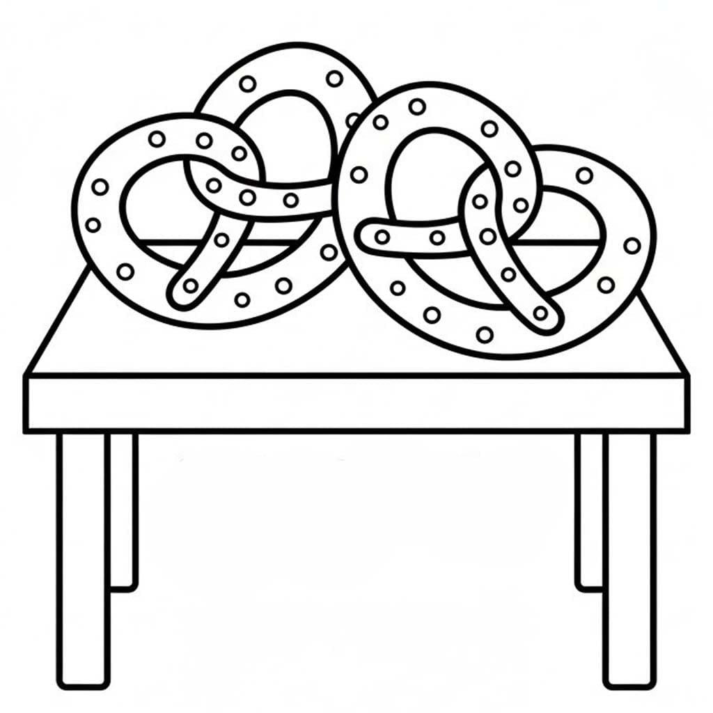 Zeichne Brezel für Kinder