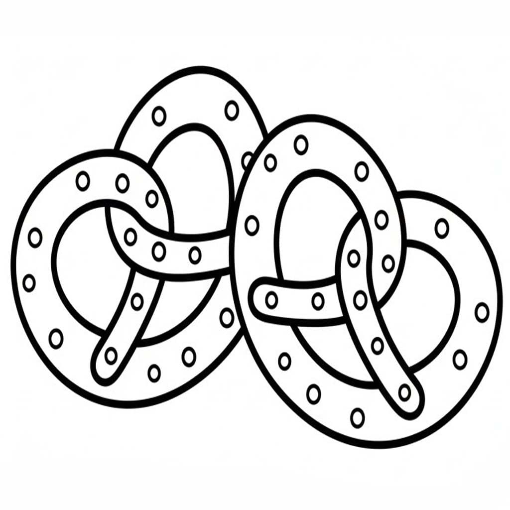 Zeichne Brezel kostenlos druckbare