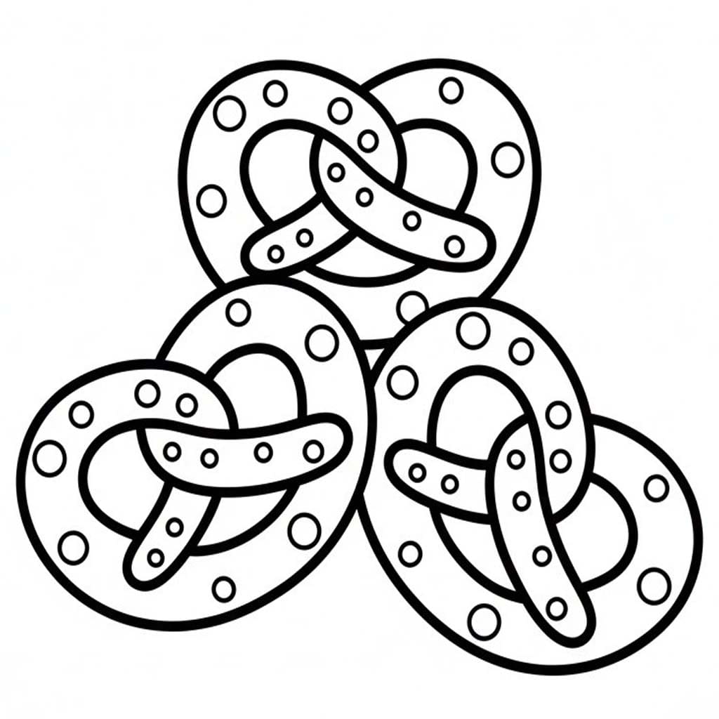 Zeichne Brezel kostenlos druckbare einfach