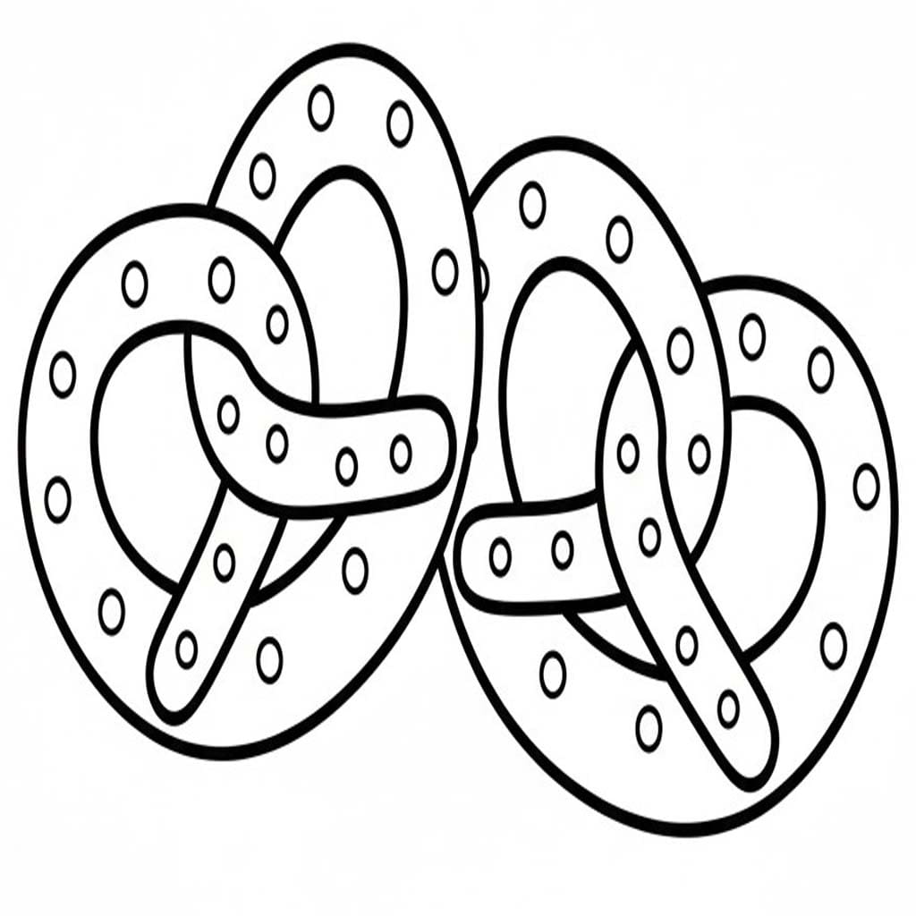 Zeichne Brezel kostenlos für Kinder