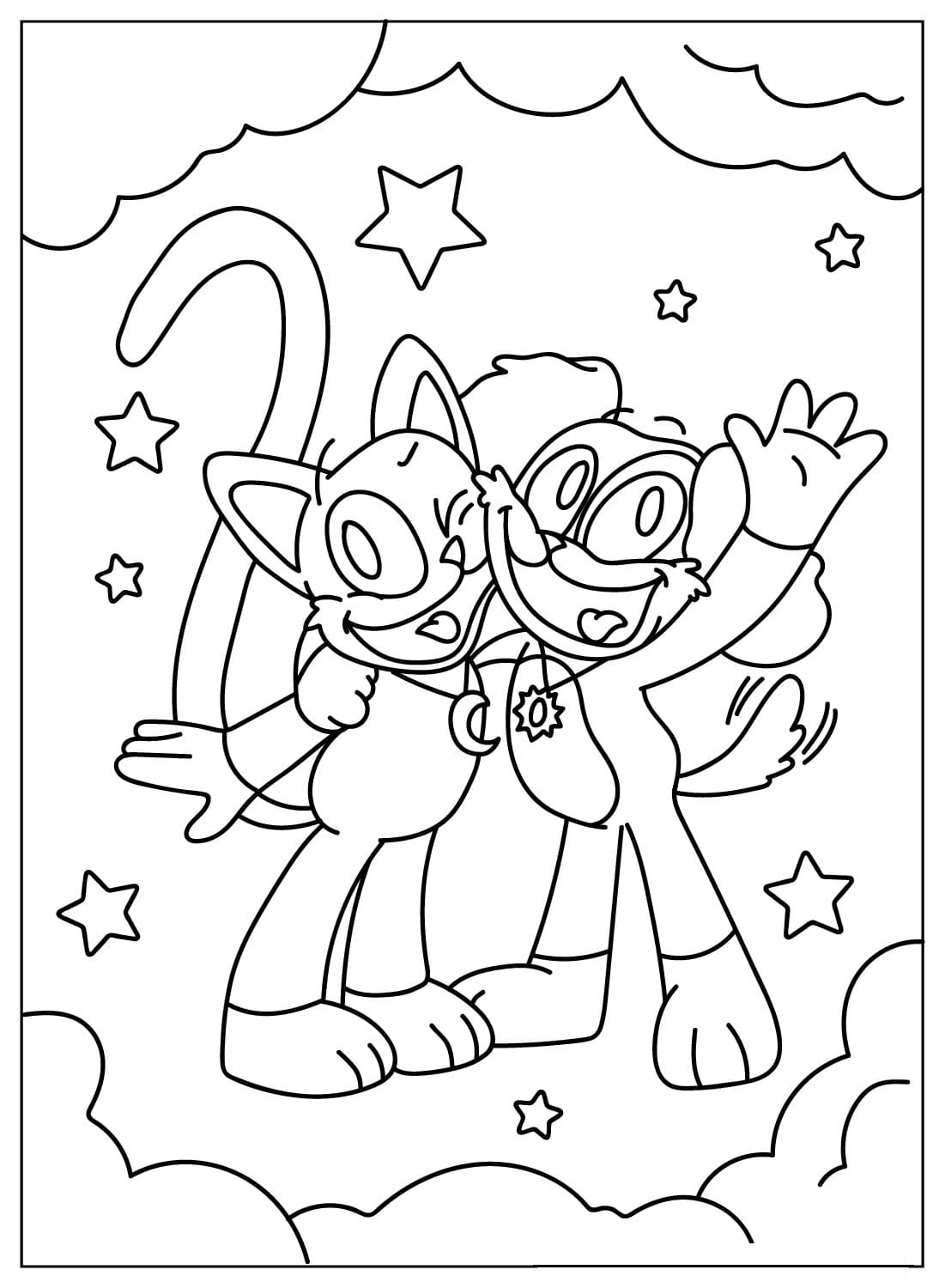 Zeichne Dogday druckbare schlicht