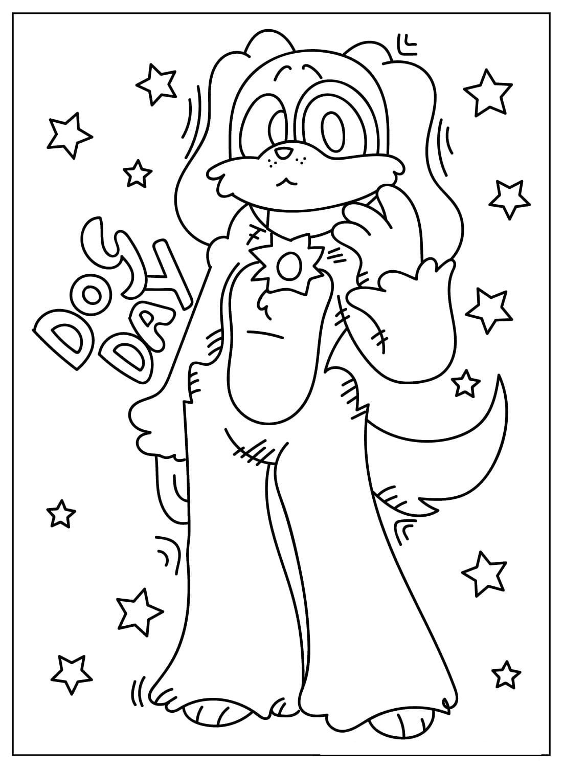 Zeichne Dogday kostenlos für Kinder