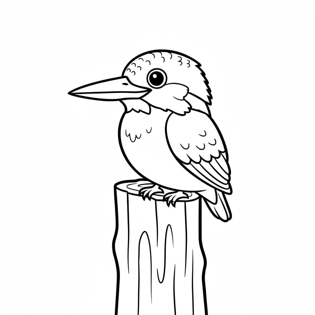 Zeichne Eisvogel druckbare einfach