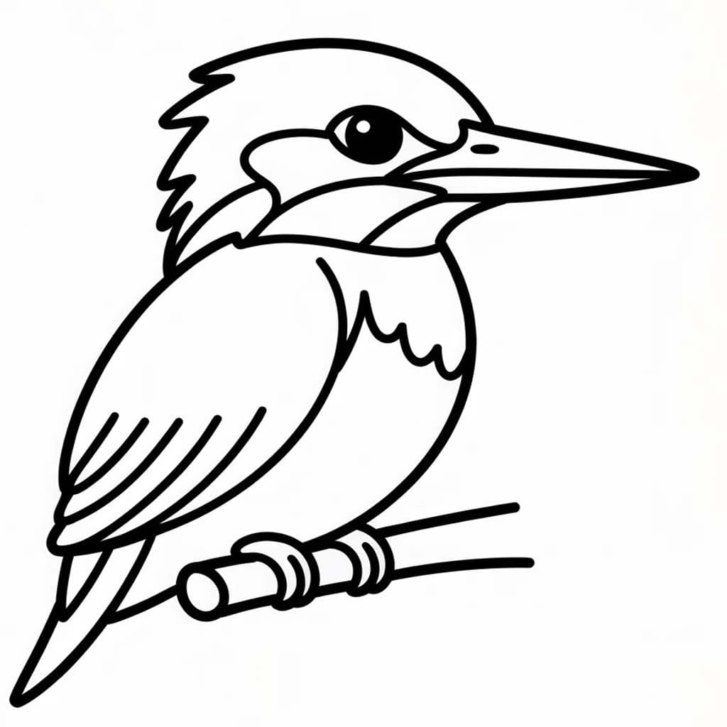 Zeichne Eisvogel für Kinder