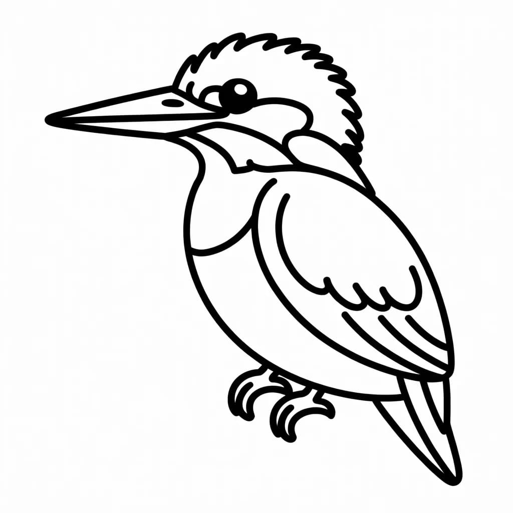 Zeichne Eisvogel kostenlos für Kinder