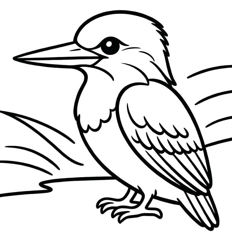 Zeichne Eisvogel schlicht