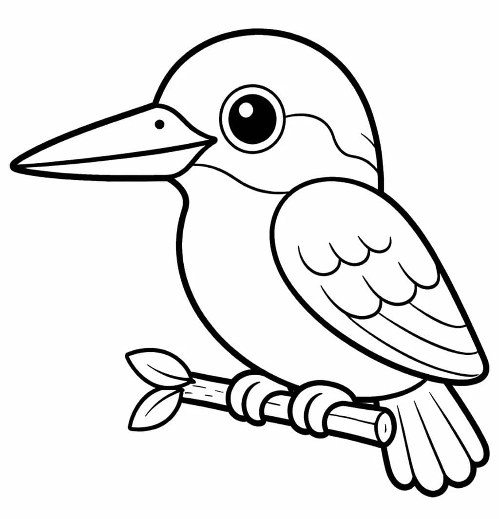 Zeichne Eisvogel zum Ausdrucken für Kinder