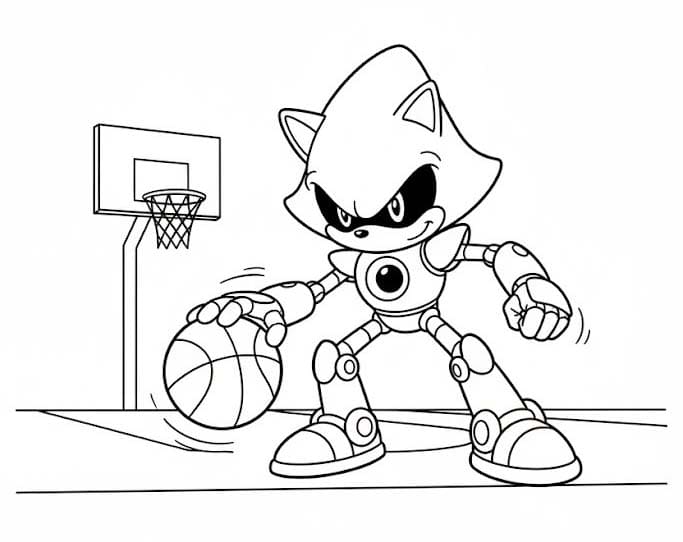 Zeichne Metal Sonic basisch