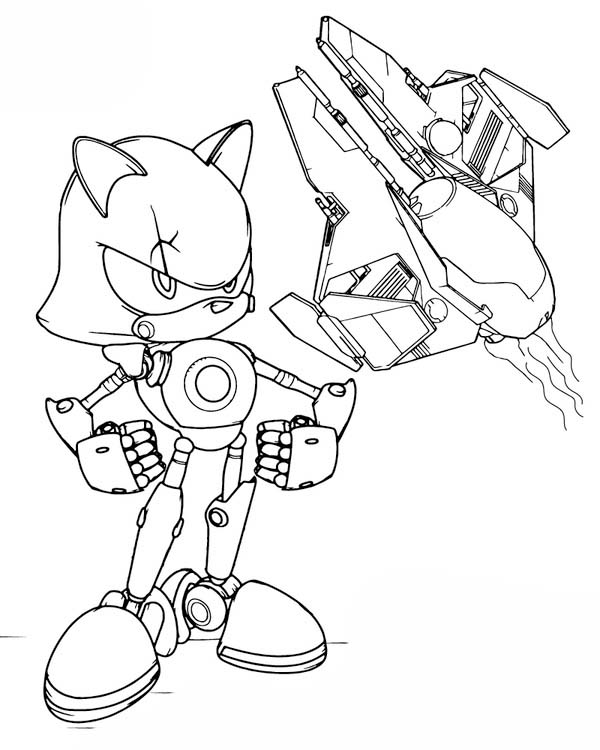 Zeichne Metal Sonic einfach
