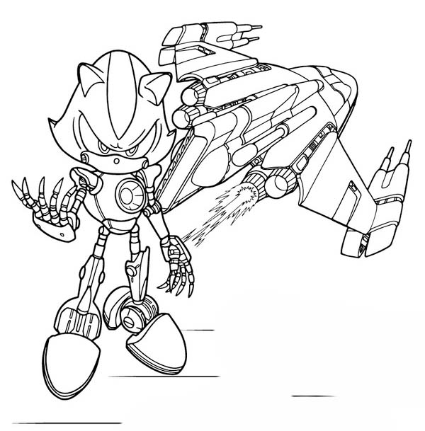 Zeichne Metal Sonic kostenlos basisch