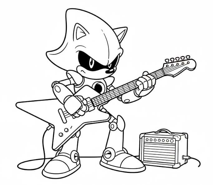 Zeichne Metal Sonic kostenlos druckbare