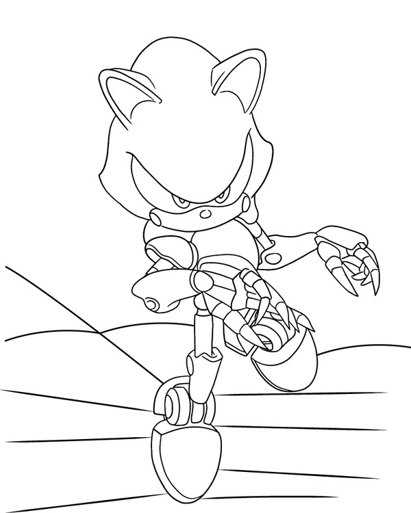 Zeichne Metal Sonic kostenlos schlicht coloring page