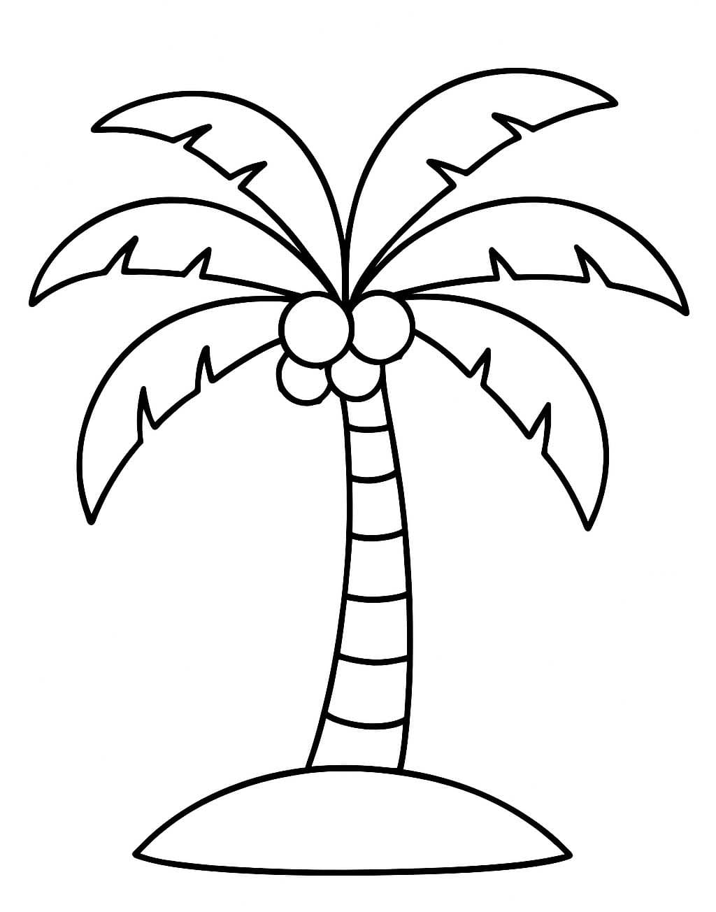 Zeichne Palme basisch