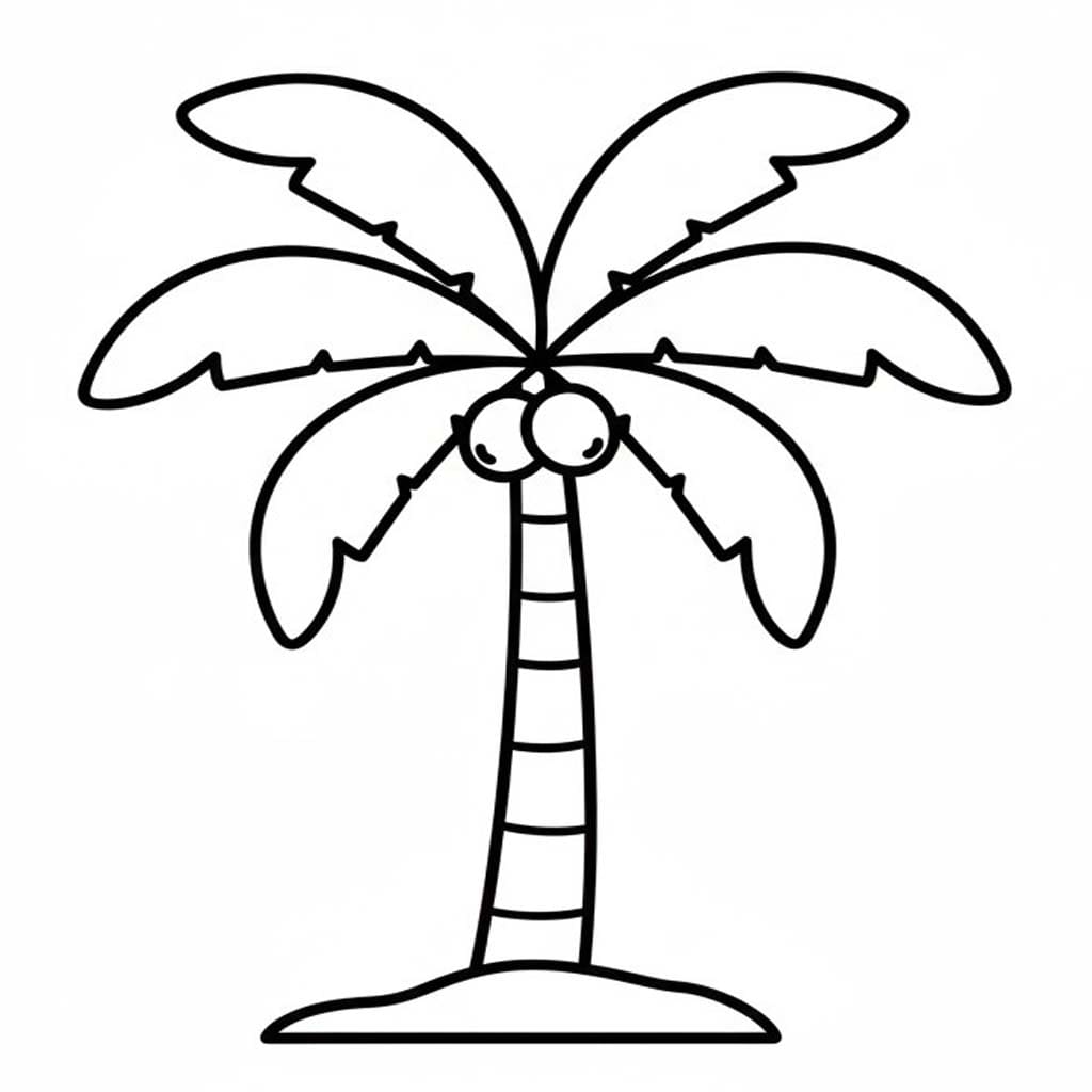 Zeichne Palme kostenlos basisch