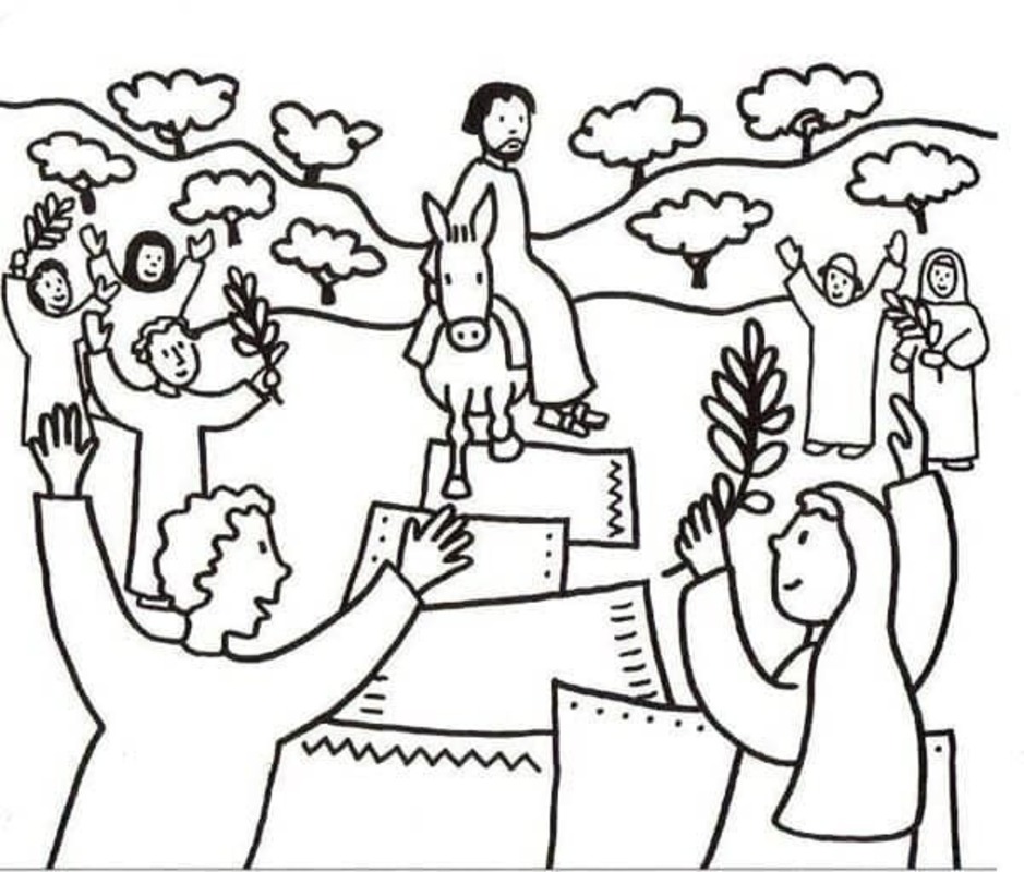 Zeichne Palmsonntag druckbare basisch